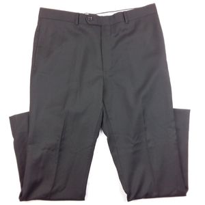 Tommy Hilfiger Dress Pants Chinos Flat Front Straight Leg Navy Blue Wool